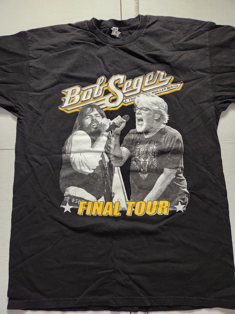 Bob Seger Final Tour Graphic Tee - Black with Yellow Accents